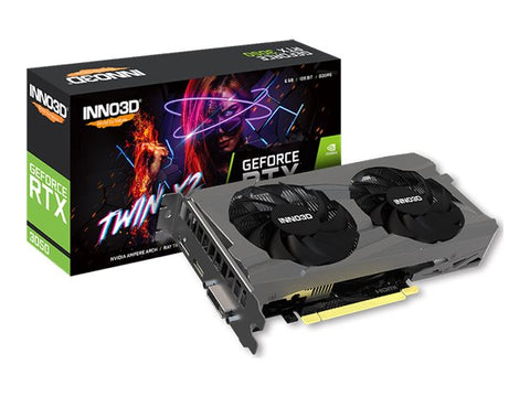 INNO3D GeForce RTX 3050 Twin X2 6Go GDDR6 1xDP 1xHDMI 1xDVI