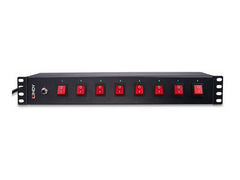 LINDY 8 Way Schuko PDU with switches