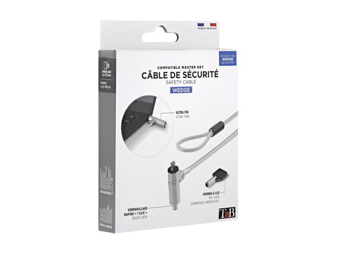 TNB Ultraresistant Braided Steel Cable With Pvc Coating And Zinc Lock Fine And Adjustable Pivoting Head To Attach It Comfortably