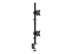 EATON TRIPPLITE Dual Vertical Flat-Screen Desk Stand/Clamp Mount 15inch to 27inch Flat-Screen Displays