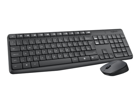 LOGITECH MK235 Wireless Keyboard&Mouse GREY Clavier QWERTY (US)