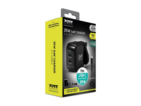 PORT DESIGNS Wall Charger Type-C PD 35W GaN + CtoC Cable 2m - EU