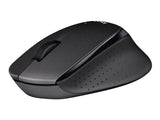LOGITECH M330 SILENT PLUS Mouse 3 buttons wireless 2.4 GHz USB wireless receiver black