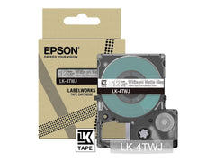 EPSON Matte Tape Clear/White 12mm 8m LK-4TWJ