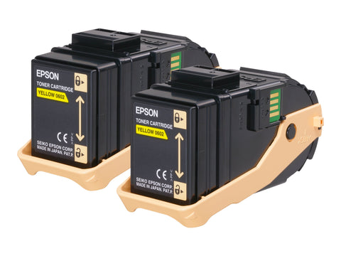 EPSON AL-C9300N cartouche de toner jaune capacité standard 2 x 7.500 pages pack de 2