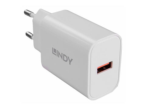 LINDY 18W Single Port USB Type A Charger