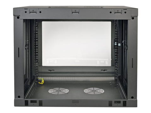 EATON TRIPPLITE SmartRack 9U Low-Profile Switch-Depth Wall-Mount Mini Rack Enclosure Clear Acrylic Window