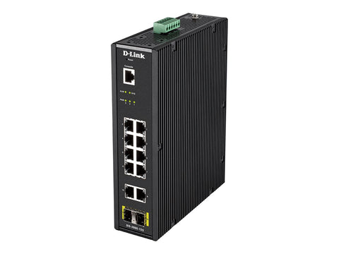 D-LINK 12 Port L2 Industrial Smart Managed Switch with 10 x 1GBaseTX ports and 2 x SFP ports