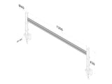 NEOMOUNTS FPMA-DTB100 Rail de fixation de bureau 10-24p