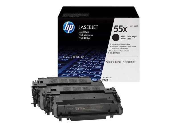 HP original LaserJet CE255XD original Toner cartridge black high capacity 2-pack