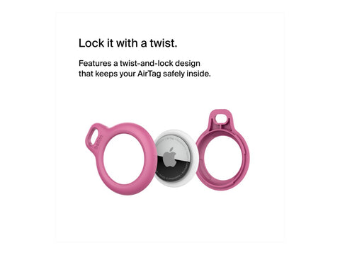 BELKIN Airtag Protection avec porte-clés Rose