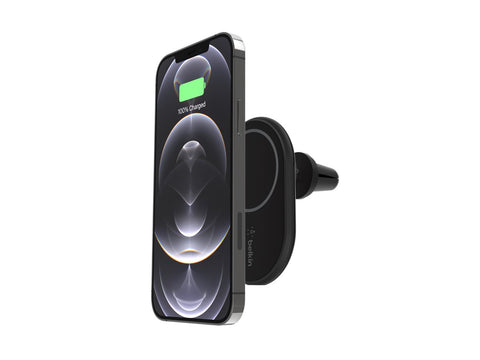 BELKIN BOOST CHARGE Magnetic wireless Car Vent Mount + Car Charger CLA Black