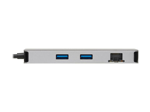 EATON TRIPPLITE USB-C Dock Dual Display - 4K 60Hz HDMI USB 3.2 Gen 1 USB-A Hub GbE Memory Card 100W PD Charging Gray