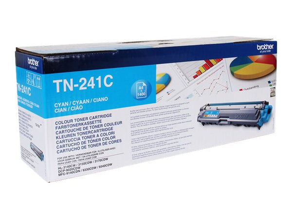 BROTHER TN241C HL-3140CW/3150CDW/3170CDW cartouche de toner cyan capacité standard 1.400 pages pack de 1
