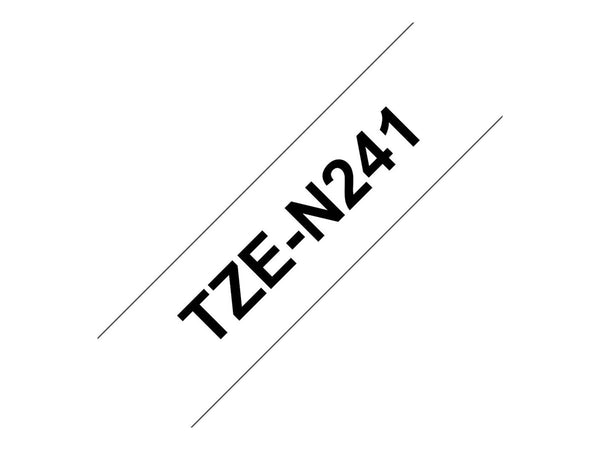 BROTHER P-TOUCH TZE-N241 noir sur blanc 18mm