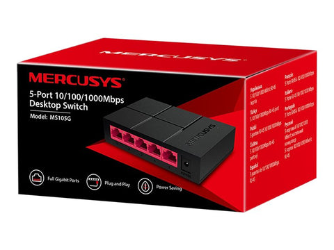 TP-LINK MERCUSYS MS105G 5-Port 10/100/1000Mbps Desktop Switch
