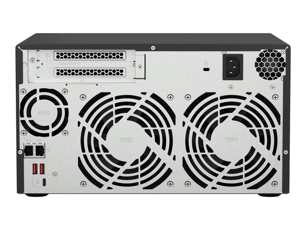 QNAP 8-bay NAS AMD Ryzen Embedded V1500B 2.2GHz 8Go 8xSATA 6Gb/s bays 2xM.2 NVMe PCIe Gen3 SSD slots 2x2.5GbE LAN optional 10GbE