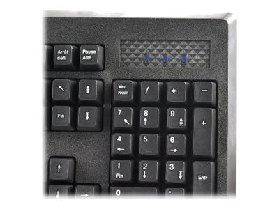 MCL Clavier USB filaire Azerty touches silencieuses – Noir