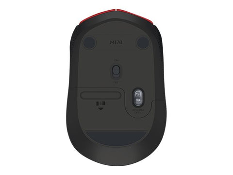 LOGITECH M171 Mouse wireless 2.4 GHz USB wireless receiver black red