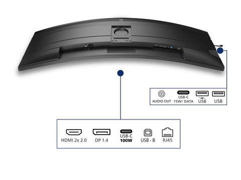 PHILIPS 49B2U5900C/00 48.8p 5120x1440 75Hz VA CURVED H/A 150MM SUPERWIDE USB C DOCKING DISPLAY 100W SmartKVM USB HUB SPEAKERS