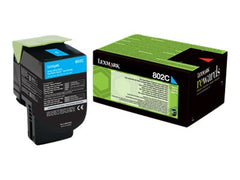LEXMARK 802C cartouche de toner cyan faible capacité 1.000 pages pack de 1 retour program