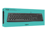 LOGITECH K120 Corded Keyboard black USB (FRA)