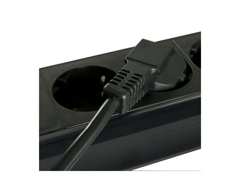 LINDY IEC Mains lead angled 2m Schuko to C13