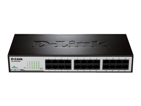 D-LINK 24Port Fast Ethernet Switch RJ45 10/100Mbps Rackable Non Administrable
