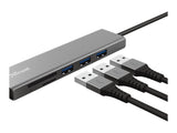 TRUST Hub USB-C HALYX 5 ports 3 USB 1 SD et 1 micro-SD