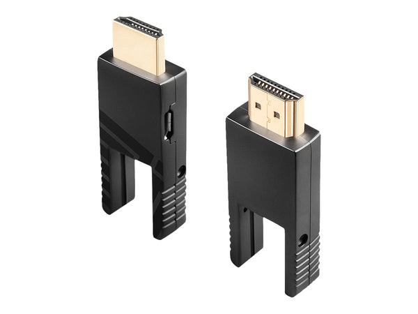 LINDY 40m Fibre Optic Hybrid Micro-HDMI 18G Cable with Detachable HDMI & DVI Connectors