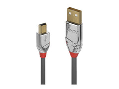 LINDY 0.5m USB 2.0 Type A/Mini-B Cable Cromo Line 480Mbit/s