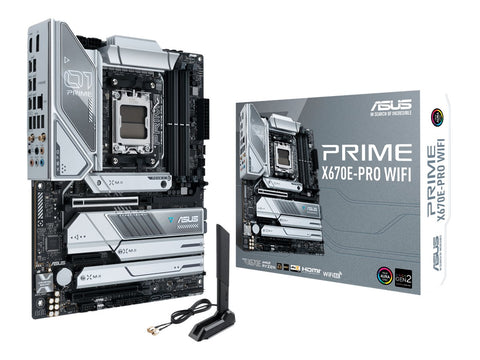 ASUS PRIME X670E-PRO WIFI AM5 Socket 4DDR5 PCIe 5.0 x16 HDMI 2.1 DP 1.4 4xSATA 6Gb/s ATX