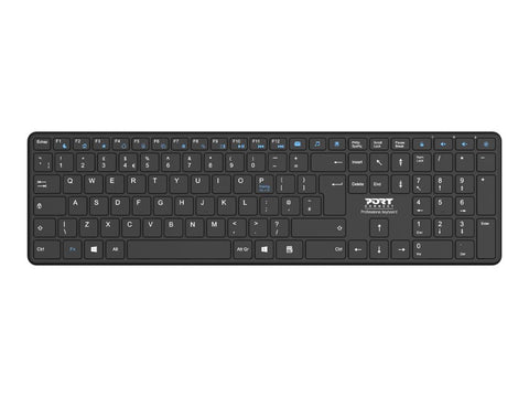 PORT DESIGNS Rechargeable Bluetooth Keyboard Ultra Slim and Elegant Design Rechargeable Battery 10meters Bluetooth range Compatible