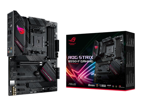ASUS ROG STRIX B550-F GAMING ATX MB PCIe 4.0-ready dual M.2 USB3.2 Gen 2 Type-C plus HDMI2.1 and DisplayPort1.2 output support