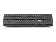 URBAN FACTORY 104key 2.4Ghz wireless keyboard Flat and ergonomic scissor keys Lighted indicators