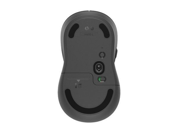 LOGITECH Signature M650 L Mouse large size optical 5 buttons wireless Bluetooth 2.4 GHz Bolt USB receiver graphite