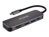 D-LINK 5in1 USB-C Hub with Card Reader