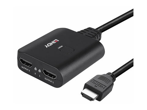 LINDY 2 Port HDMI 4K60 Splitter Cable