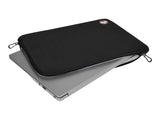 PORT DESIGNS Trendy Cotton Neoprene Laptop Sleeve 11p-12p L-shaped opening for easy access Stretchy cotton neoprene material Black