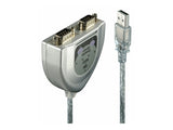 LINDY USB RS232 Converter 2 Port Simultaneously connect two RS-232 serial devices to your USB ready PC or Mac FTDI-Chip
