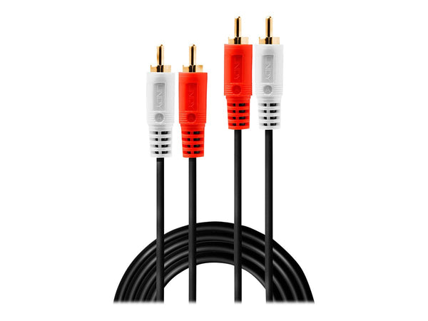LINDY Audio Cable 2xPhono Stereo 10m 2xRCA Jack male / male gold plated