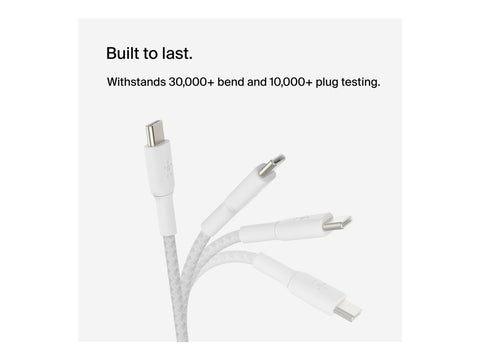 BELKIN USB-C to USB-C Braided PVC White 2m Twin Pack
