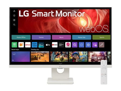 LG 27U731SA-W 27p Smart Monitor UHD IPS WebOS 60Hz 5ms 350cd/m2 HDMI2.1x2 USB C PD 65W