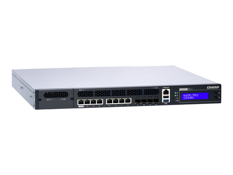 QNAP QuCPE-7012-D2146NT-32G Intel Xeon D-2146NT 8x2.5GbE RJ45 ports and 4x10GbE SFP+ ports 1x network module 1x PCIe Gen3 x8