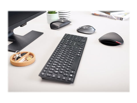 CHERRY KW 9100 SLIM Wireless Keyboard USB and Bluetooth black rechargeable (FR)