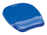FELLOWES Tapis de souris - Repose-poignet Gel Crystal™ Bleu