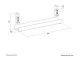 NEOMOUNTS Cable Management Tray max 5kg. clamp-on design universal black