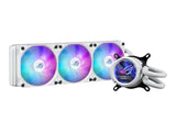 ASUS ROG Strix LC III ARGB LCD WHT all-in-one CPU liquid cooler with 2.1 IPS LCD Aseteks new Gen7 v2 pump and premium ROG ARGB fans