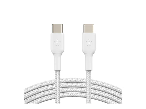 BELKIN BOOST CHARGE USB-C to USB-C Cable Braided 2m White