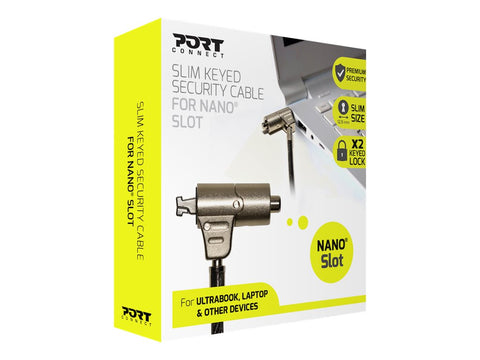 PORT DESIGNS SECURITY CABLE KEYED NANO SLOT